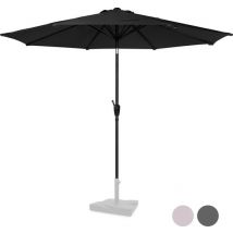 VONROC Premium Parasol à manche Recanati Ø300cm - Housse de protection incluse - Parasol rond - Inclinable - Toile résistante aux UV - Noir