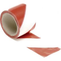 Perel Bande de barrage, pour délimiter les zones dangereuses et restreindre l'accès, polyéthylène, rouge/blanc, 8 cm x 100 m