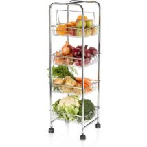 KitchenCraft Chromed Four-Layer Trolley (chariot à quatre étages)