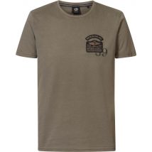 Petrol Industries - T-shirt Homme Artwork Palmetto - Marron - Taille S