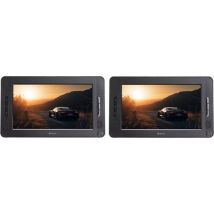 Lecteur DVD portable pour voiture - Denver - 25cm - 2 écrans - Support appui-tête - MTW1098