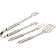 Accessoires barbecue - Alpina - Barbecue Tool Set - 3-Piece Set - Tongs. Spatule, Fourchette - acier inoxydable