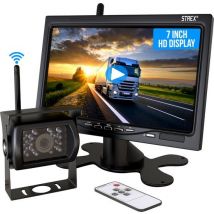 Ensemble de caméra de recul Strex sans fil - Écran 7" - Vision nocturne 18LED 15m - IP67 étanche - Caméra de recul - Convient pour tous types de véhicules