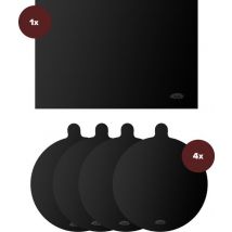 Nimma® Protecteur d'induction - Lot de 5 - Tapis d'induction rond et carré - Jusqu'à 240 degrés - Ø22cm - Silicone