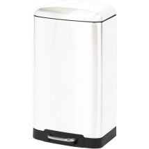 Poubelle à pédale Duett - 20 litres - métal - blanc