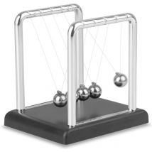 Little big bird Newton's Cradle - Accessoire de bureau haut de gamme - Noir et chrome -
