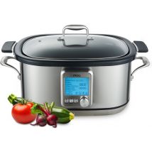 MOA Multicooker - Mijoteuse - 8 fonctions de cuisson - 6 litres - 1250W - Cuiseur de riz - Cuiseur vapeur - Cuiseur sous vide - Yaourtière - acier inoxydable - MC01S