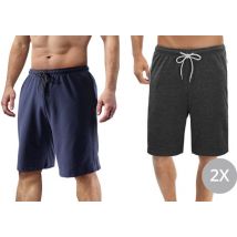 Milanoro - Lot de 2 shorts sportifs et confortables pour homme - Navy/Anthracite - M