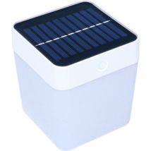 Grundig Solar Lamp - Lampe solaire de jardin - lumière blanche/orange/bleue/verte - jusqu'à 8 heures de lumière - blanc