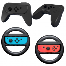 Accessoires pour Nintendo Switch Joy Con - Support pour guidon et manette - Noir