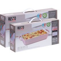 Resto - Fornax Plat à four - Plats à four - Rectangulaire - 40 CM - Rose