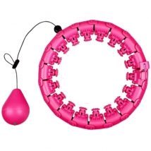 Nuvance - Hula Hoop réglable avec poids - 24 + 5 maillons - eBook inclus - pour adultes et enfants - Hula Hoops - Smart Hoop - Rose