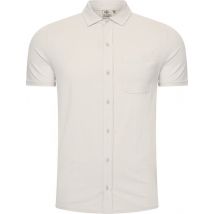 Mario Russo Chemise à manches courtes - Chemise homme - Polo homme - t shirt homme - 3XL - Stone Grey