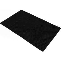 Loti Living Tapis de bain antidérapant - Tapis de douche - Tapis de salle de bain - Tapis de sol - Tapis de bain en chenille - Noir - 50x80 cm