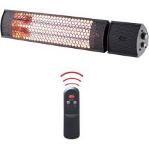 Starlyf Radiateur de terrasse - Chauffage - Etanche - Temps de chauffe 1 seconde - Protection contre la surchauffe - Noir mat