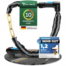 MIVELO Cadenas à chaîne pour vélos - Avec serrure à combinaison et LED - 100 CM - acier inoxydable