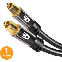Drivv. Premium Toslink Optical Cable - Câble audio optique - Barre de son - Mâle vers Mâle - 1 mètre - Noir