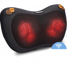 Coussin de massage Shiatsu - Lifeproducts - Rechargeable - Fonction chaleur - Noir