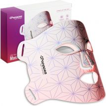 Masque facial à LED - Soins de la peau - Thérapie par la lumière rouge - Acné - Collagène - 520 ampoules LED - Technologie Quattro Chip