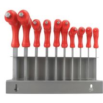 GS Jeu de clés Allen avec poignée en T 10 pièces - jeu de clés Allen / Clé Allen extra longue