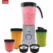 DistinQ Smoothie Maker Blender To Go Set with 3 Plastic Cups - Blender Smoothie - 380 watts - acier inoxydable Blenders