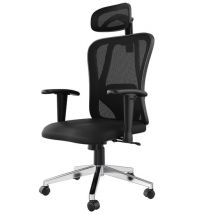 Avalo Ergonomic Office Chair With Headrest - NEN1335 - Chaises de bureau pour adultes - Chaise de bureau - 2 jeux de roues anti-rayures pour sols durs et souples inclus