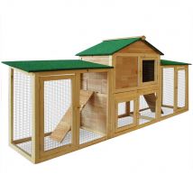 Clapier à lapins Cadoca 204 x 45 x 84 avec 2 étages