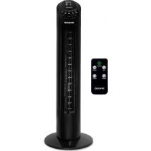 Ventilateur colonne Auronic - Télécommande 3 Modes+3 Vitesses - 50W - 45dB - 74cm - Noir