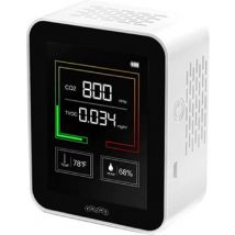 Foumt - Compteur de Co2 - Co2 Indoor - Détecteur de Co2 - Compteurs de qualité d'air - Blanc