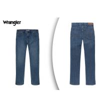Jean homme Wrangler - 34x32 - Bleu foncé - Coupe droite - Tissu coton -.