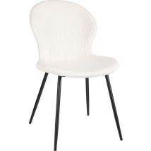 Chaise, Mica Decorations, Max Chaise de salle à manger, Velours, Blanc cassé