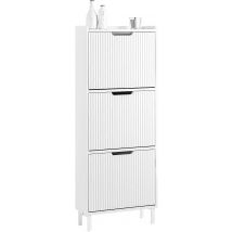 SoBuy - Rangement pour chaussures Rangement pour chaussures - Blanc - L50 x P19 x H130 cm