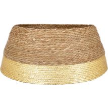 Décoration Noël - House of Seasons - Jupe de sapin de Noël - H26 x Ø58 cm - Seagrass - Gold