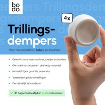 Bodo® - Amortisseurs de vibrations lave-linge - Blanc - Pieds lave-linge et sèche-linge - Amortisseur lave-linge Anti-vibrations - Amortisseurs de vibrations - Caoutchouc antidérapant - Très épais - Lot de 4 pièces