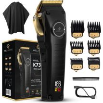 Wellshave Clippers Men Pro - Tondeuse pour tête et barbe - Tondeuse hommes cheveux - Tondeuse cheveux hommes - Tondeuse cheveux - Tondeuse