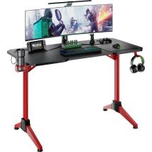 Pupitre de jeu - bureau d'ordinateur - table d'ordinateur - noir rouge