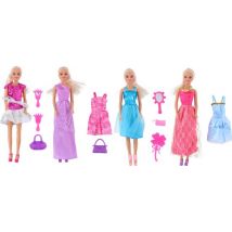 Eddy Toys Set de poupées - 4 poupées - 29 CM - Avec accessoires