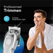 Beeperfect® Tondeuse à cheveux professionnelle sans fil pour hommes - Tondeuse à cheveux - Tondeuse à cheveux pour cheveux de tête - Tondeuse à cheveux - Tondeuse à nez incluse