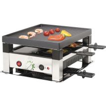 Appareil à raclette et à pierrade - Solis 791 - 5 en 1 pour 4 personnes - Argent/Noir