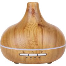 Grundig Aroma Diffuseur Humidificateur 300ml- Diffuseur de parfum électrique avec éclairage LED et minuterie - Aromathérapie avec huiles essentielles - Diffuseur de parfum sans fil - Bambou