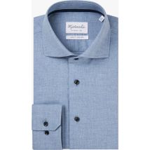Chemise slim fit Michaelis pour homme - dobby - bleu - Repassage facile - Taille du col : 39