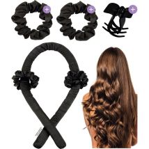 Boucles douces et soyeuses sans chaleur - Satin - Ruban - 2 chouchous et 1 pince à cheveux inclus - Rouleaux à cheveux - Boucles - Boucles sans chaleur - Boucle à cheveux en satin - Produits pour cheveux bouclés