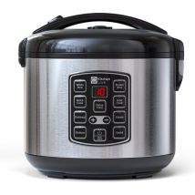 Cuiseur de riz - KitchenLove - 0.8L - 1 à 3 personnes - Acier inoxydable - noir