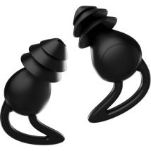 Bouchons d'oreilles - Boîte de rangement incluse - Bouchons d'oreilles pour le sommeil - Bouchons d'oreilles pour le festival - Boucles d'oreilles pour le sommeil - Bouchons d'oreilles en silicone - Protection auditive - Noir - Alyze