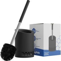 EasyPicks Premium Toilet Brush - Brosse de toilette - Avec support - Antibactérien - Avec diffuseur d'odeurs - Noir