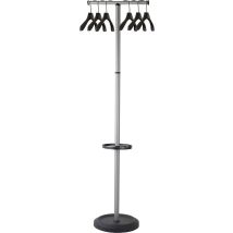 BRASQ Porte-manteau Stockholm CS500 - Porte-manteau sur pied avec 6 cintres + porte-parapluie - Noir
