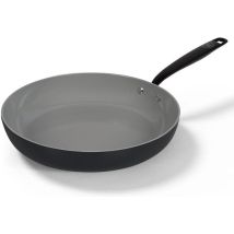 BE Living Essential Poêle à frire - Ø 28 cm - Céramique - Sans PFAS - Induction - Noir