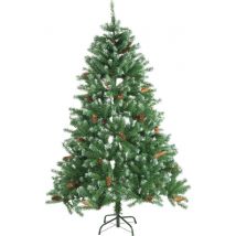 Cadeaux de Noël Sapin de Noël Empire Epicéa avec neige et pommes de pin - 180 cm - 708 bourgeons
