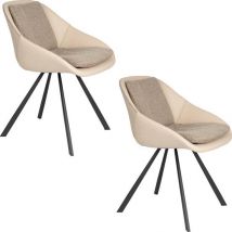 Dutchbone Wakefield Chair Ivory - Lot de 2