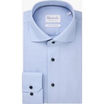 Chemise slim fit Michaelis pour homme - Oxford - bleu - Repassage facile - Taille : 43